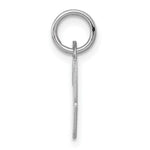 Load image into Gallery viewer, Sterling Silver Rhodium-plated Script Letter W Initial Letter Charm