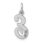 Load image into Gallery viewer, Sterling Silver Rhodium-plated Script Letter E Initial Letter Charm