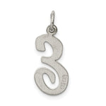 Load image into Gallery viewer, Sterling Silver Rhodium-plated Script Letter E Initial Letter Charm