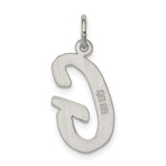 Load image into Gallery viewer, Sterling Silver Rhodium-plated Script Letter G Initial Letter Charm