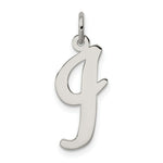 Load image into Gallery viewer, Sterling Silver Rhodium-plated Script Letter I Initial Letter Charm