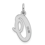 Load image into Gallery viewer, Sterling Silver Rhodium-plated Script Letter O Initial Letter Charm