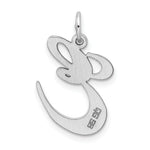 Load image into Gallery viewer, Sterling Silver Rhodium-plated Fancy Script Letter E Initial Letter Charm