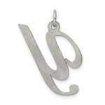 Load image into Gallery viewer, Sterling Silver Rhodium-plated Fancy Script Letter Y Initial Letter Charm