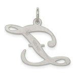 Load image into Gallery viewer, Sterling Silver Rhodium-plated Fancy Script Letter Z Initial Letter Charm