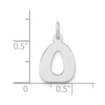 Load image into Gallery viewer, Sterling Silver Bubble Block Initial Letter O Charm