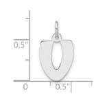Load image into Gallery viewer, Sterling Silver Bubble Block Initial Letter V Charm