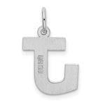 Load image into Gallery viewer, Sterling Silver Rhodium-plated Block Letter J Initial Letter Charm