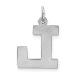 Load image into Gallery viewer, Sterling Silver Rhodium-plated Block Letter L Initial Letter Charm