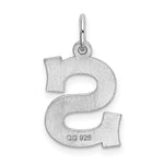 Load image into Gallery viewer, Sterling Silver Rhodium-plated Block Letter S Initial Letter Charm