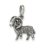 Load image into Gallery viewer, Sterling Silver Antiqued Aries Pendant
