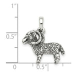 Load image into Gallery viewer, Sterling Silver Antiqued Aries Pendant