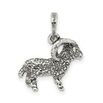 Load image into Gallery viewer, Sterling Silver Antiqued Aries Pendant