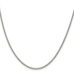 Load image into Gallery viewer, Sterling Silver Rhodium-plated 2mm Curb Chain