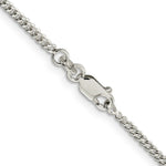 Load image into Gallery viewer, Sterling Silver Rhodium-plated 2mm Curb Chain