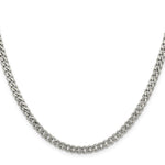 Load image into Gallery viewer, Sterling Silver Rhodium-plated 4.5mm Curb Chain