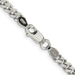Load image into Gallery viewer, Sterling Silver Rhodium-plated 4.5mm Curb Chain