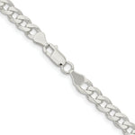 Load image into Gallery viewer, Sterling Silver Rhodium-plated 7mm Curb Chain