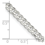 Load image into Gallery viewer, Sterling Silver 4.5mm Concave Beveled Curb Chain