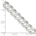 Load image into Gallery viewer, Sterling Silver 6.75mm Concave Beveled Curb Chain