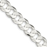Load image into Gallery viewer, Sterling Silver 11.9mm Concave Beveled Curb Chain