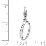 Load image into Gallery viewer, Sterling Silver Amore la Vita Number 0 w/Lobster Clasp Charm