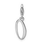 Load image into Gallery viewer, Sterling Silver Amore la Vita Number 0 w/Lobster Clasp Charm