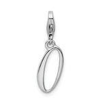 Load image into Gallery viewer, Sterling Silver Amore la Vita Number 0 w/Lobster Clasp Charm