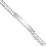 Load image into Gallery viewer, Sterling Silver Curb ID Bracelet 8'' length