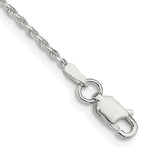 Load image into Gallery viewer, Sterling Silver 1.5mm Diamond-cut Rope Chain 7'' length