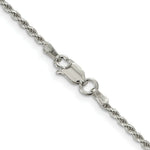 Load image into Gallery viewer, Sterling Silver 1.7mm Diamond-cut Rope Chain 16'' length