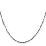 Load image into Gallery viewer, Sterling Silver 1.75mm Diamond-cut Rope Chain 16'' length