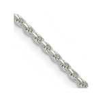Load image into Gallery viewer, Sterling Silver 1.75mm Diamond-cut Rope Chain 16'' length