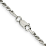 Load image into Gallery viewer, Sterling Silver 2.25mm Diamond-cut Rope Chain 16'' length