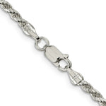 Load image into Gallery viewer, Sterling Silver 2.75mm Diamond-cut Rope Chain 16'' length