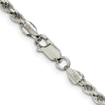 Load image into Gallery viewer, Sterling Silver 3mm Diamond-cut Rope Chain 16'' length