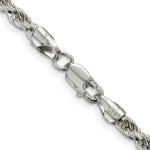 Load image into Gallery viewer, Sterling Silver 3.5mm Diamond-cut Rope Chain 16'' length