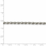 Load image into Gallery viewer, Sterling Silver 3.5mm Diamond-cut Rope Chain 16'' length