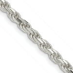 Load image into Gallery viewer, Sterling Silver 3.5mm Diamond-cut Rope Chain 16'' length