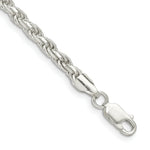 Load image into Gallery viewer, Sterling Silver 3.5mm Diamond-cut Rope Chain 7'' length