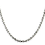 Load image into Gallery viewer, Sterling Silver 4.25mm Diamond-cut Rope Chain 18'' length