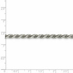 Load image into Gallery viewer, Sterling Silver 4.25mm Diamond-cut Rope Chain 18'' length