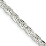 Load image into Gallery viewer, Sterling Silver 4.25mm Diamond-cut Rope Chain 18'' length