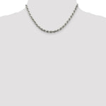 Load image into Gallery viewer, Sterling Silver 4.75mm Diamond-cut Rope Chain 16'' length