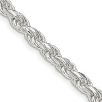 Load image into Gallery viewer, Sterling Silver 4.75mm Diamond-cut Rope Chain 16'' length