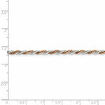 Load image into Gallery viewer, Sterling Silver 2.5mm Rose Vermeil Diamond-cut Rope Chain 18'' length
