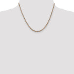 Load image into Gallery viewer, Sterling Silver 2.5mm Rose Vermeil Diamond-cut Rope Chain 18'' length