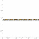 Load image into Gallery viewer, Sterling Silver and Vermeil 2.5mm Diamond-cut Rope Chain 18'' length