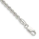 Load image into Gallery viewer, Sterling Silver Polished Twisted Rope 3mm Necklace 7'' length