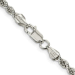 Load image into Gallery viewer, Sterling Silver Polished Twisted Rope 3mm Necklace 16'' length